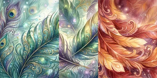 Dreamy Glowing Feathers generated by gemini-image