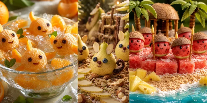 Whimsical Fruit Food Characters generated by undefined