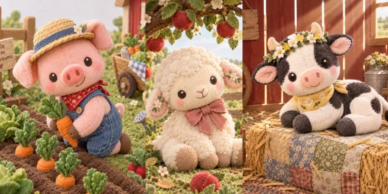 Farm Animal Plushie Creators generated by undefined