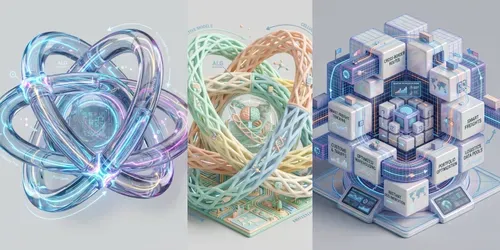 3D Paradigmatic B2b UI Assets generated by gemini-image