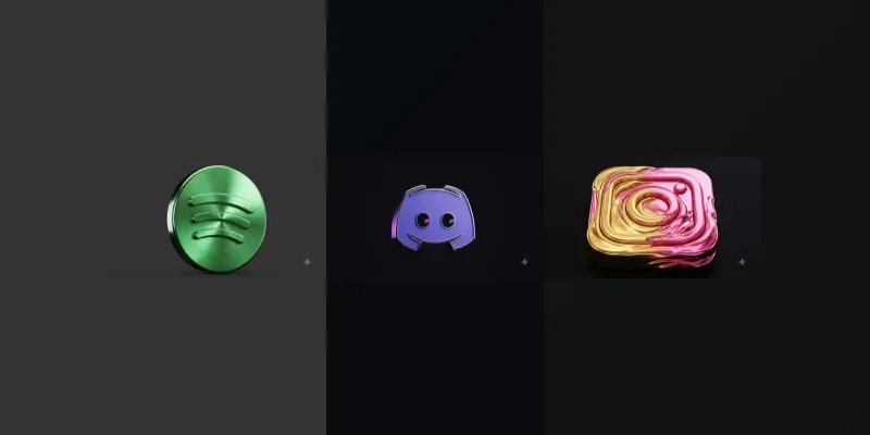 Dynamic Texture App Social Logos generated by undefined