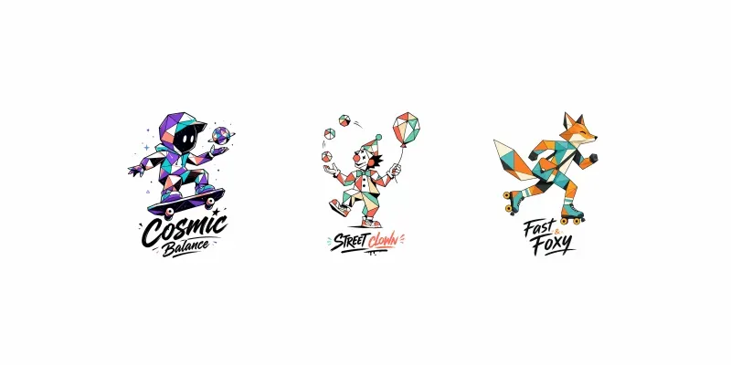 Geometric Polygon Mascot Logos generated by undefined