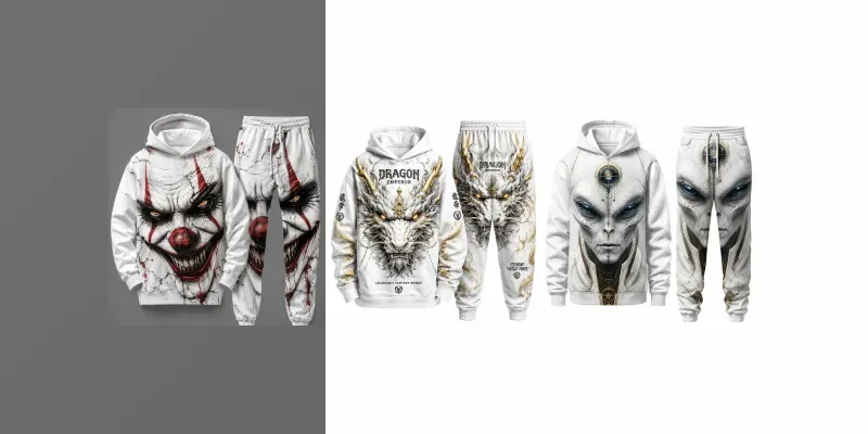 Bold Character Face Streetwear Tracksuits generated by undefined