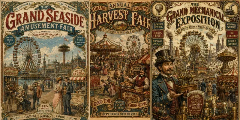 Vintage Fair Poster Collections generated by undefined