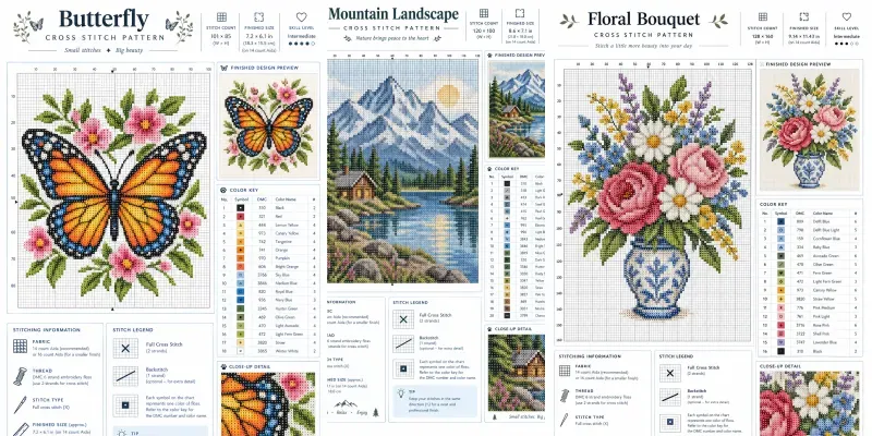 Custom Crossstitch Pattern Sheets