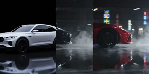 Cinematic Luxury Car Ad Videos generated by veo