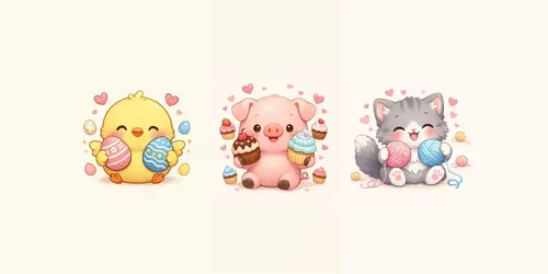 Kawaii Cute Animal Bundles generated by chatgpt-image