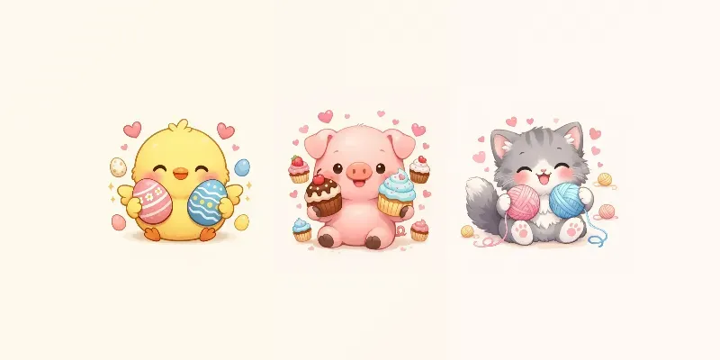 Kawaii Cute Animal Bundles generated by undefined