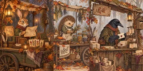 Autumn Folklore Shopkeepers Generator generated by chatgpt-image