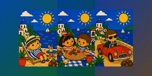 Retro Mediterranean Flat Pop Art generated by chatgpt-image