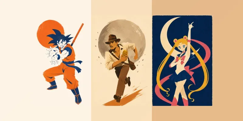 Minimalist Pop Culture Icon Posters generated by undefined