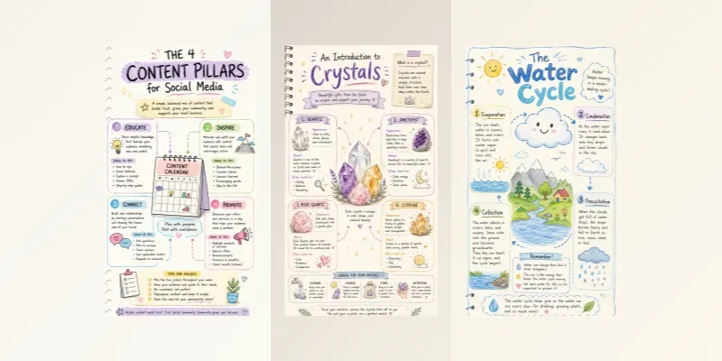 Handdrawn Educational Infographics generated by undefined