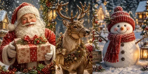Magical Christmas Holiday Artworks generated by chatgpt-image