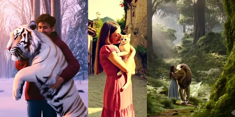 Bonds Of Humans With Animals Scenes generated by undefined