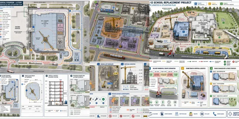 Construction Site Logistics Plans generated by undefined
