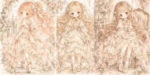 Fairy Tale Doll Watercolor Girls Kawaii generated by chatgpt-image