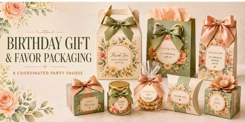 Birthday Gift Favor Packagings Chat Gpts generated by chatgpt-image