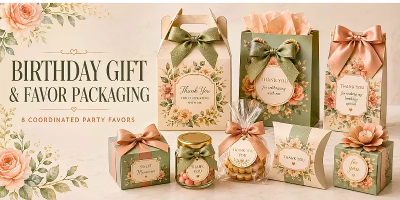 Birthday Gift Favor Packagings generated by undefined