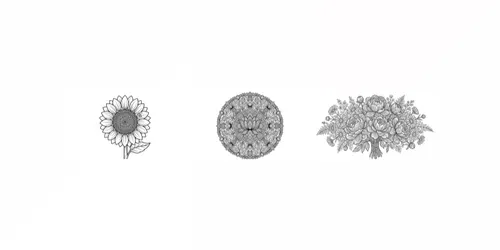 Flower Coloring Book Page Builders generated by gemini-image