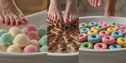 Luxury Sweet Crush Foot ASMR generated by veo