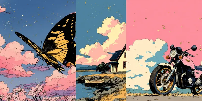 Anime Ink Retro Pastel Manga generated by undefined