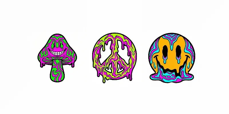 Bold Psychedelic Acid Sticker Graphics generated by undefined