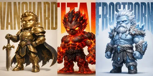 Chibi Hero Title Posters generated by chatgpt-image