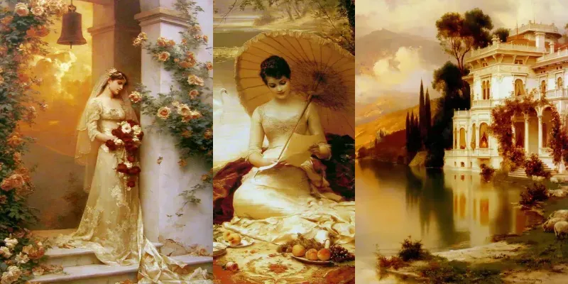 Baroque Romantic Golden Visions generated by undefined
