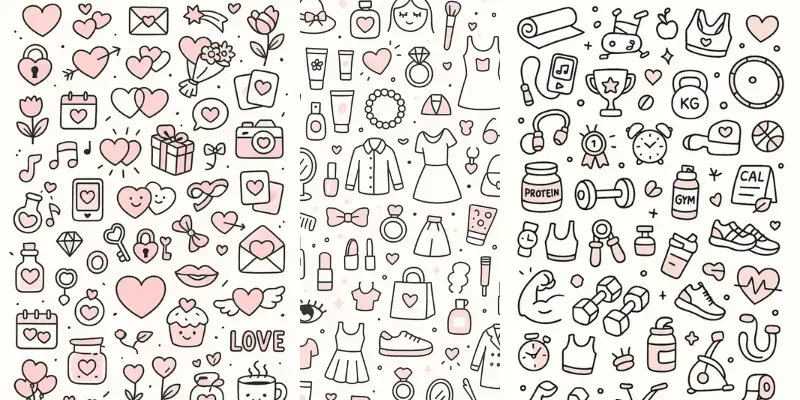Cute Kawaii Doodle Art For Wallpapers generated by undefined