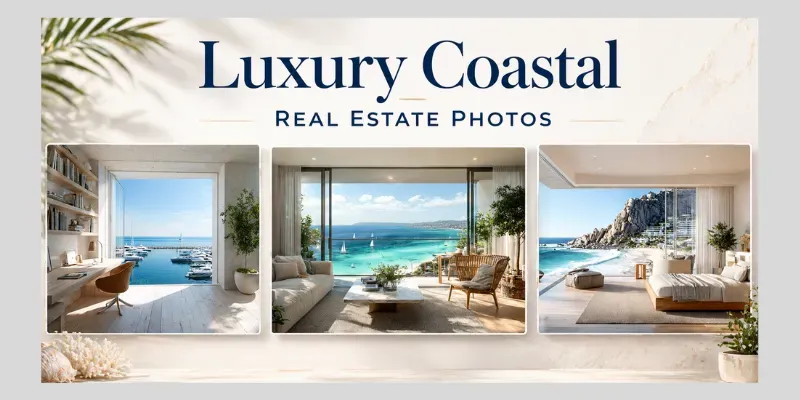 Luxury Coastal Real Estate Photos generated by undefined