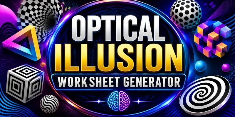 Optical Illusion Worksheet Generator generated by undefined