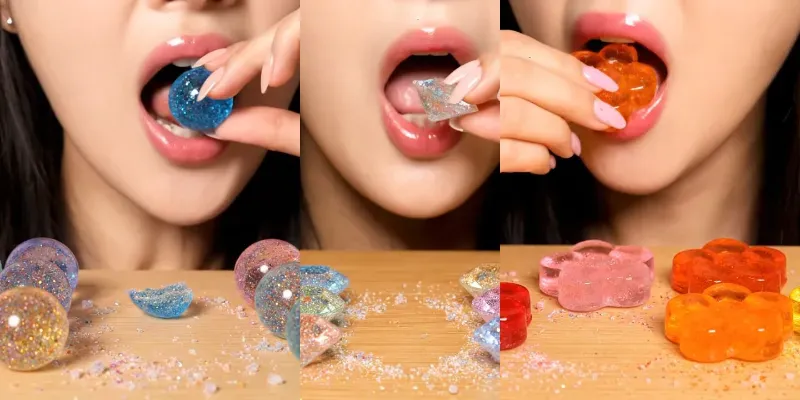 ASMR Crystal Candies Mukbangs generated by undefined