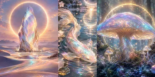 Iridescent Halo Reveries generated by chatgpt-image