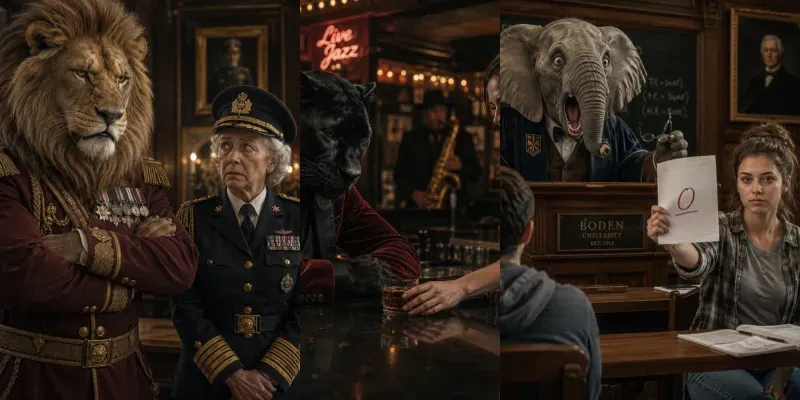 Animals And Humans Caught In Life generated by undefined
