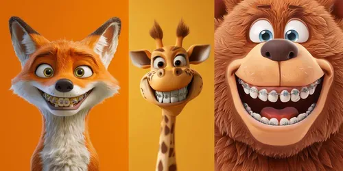 Animals With Dental Braces In Midjourney generated by midjourney