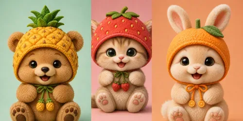 Fruit Hat Baby Critters generated by chatgpt-image