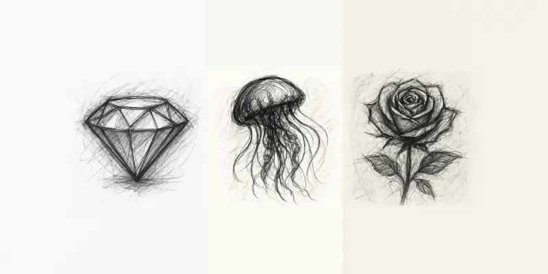 Pencil Hand Drawn Illustrations generated by undefined