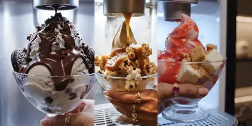 Ice Cream Dispensers At The Fridges generated by veo