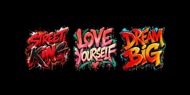 Bold Graffiti Typography Art generated by undefined
