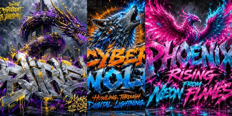 Neon Graffiti Typography Generator generated by undefined