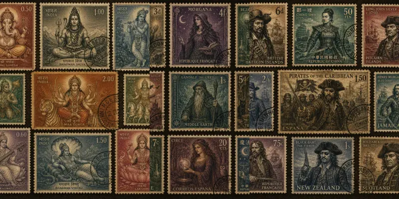 Vintage Indian Philatelic Character Collections generated by undefined