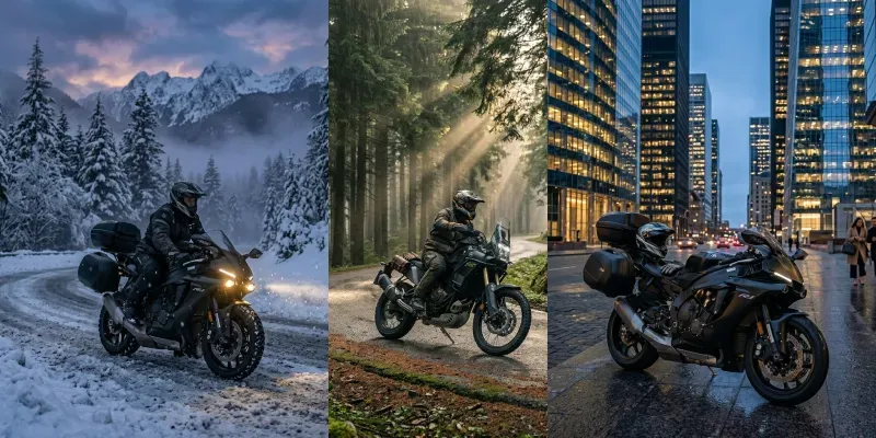 Open Road Motorcycle Photography generated by undefined