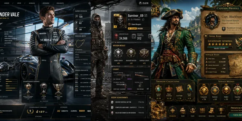 Ultimate Game Profile Showcases generated by undefined