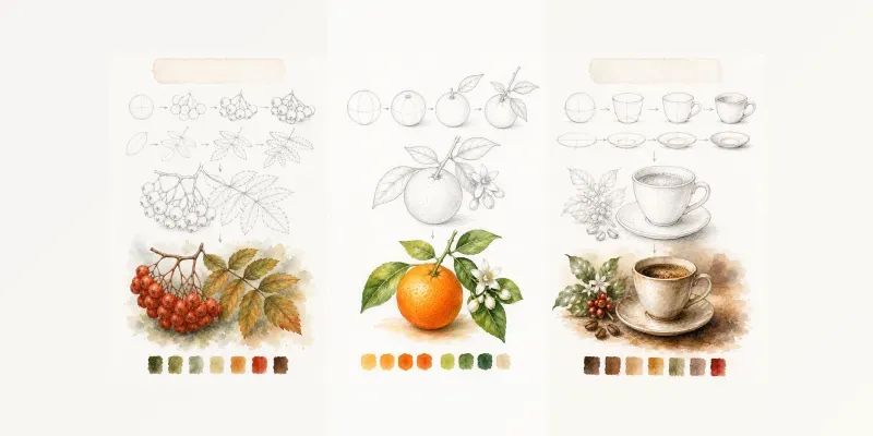Watercolor Study Sheets generated by undefined