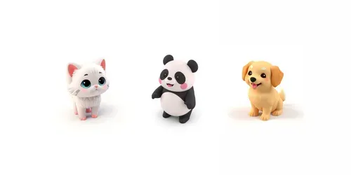 3D Cute Chibi Animal Claymation generated by leonardo