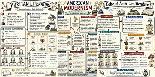 American Literary Movements Sketchnotes generated by chatgpt-image