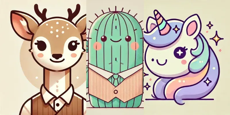 Cute Pastelthemed Doodle Avatars Art generated by undefined
