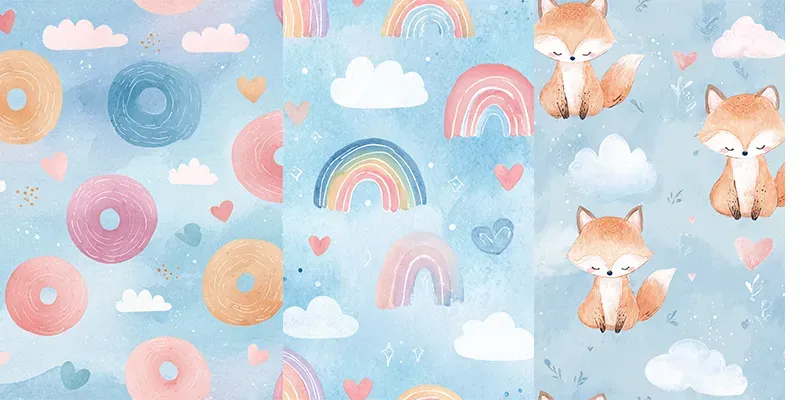 Nursery Seamless Background Kids Designs generated by undefined