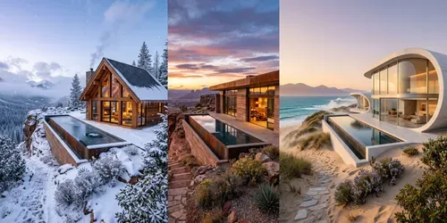 Cinematic Cliffside Architectures generated by gemini-image