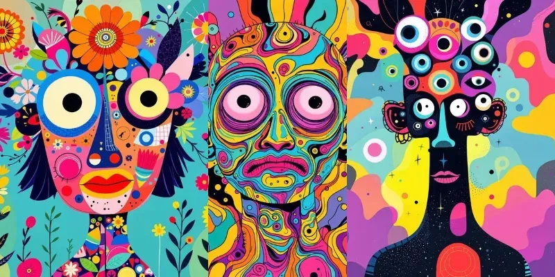 Vibrant Psychedelic Illustrations generated by undefined